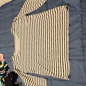 Madewell top- ecru and black